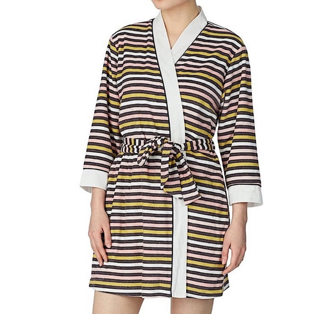 kate spade Striped Short Terry Cloth  Robe